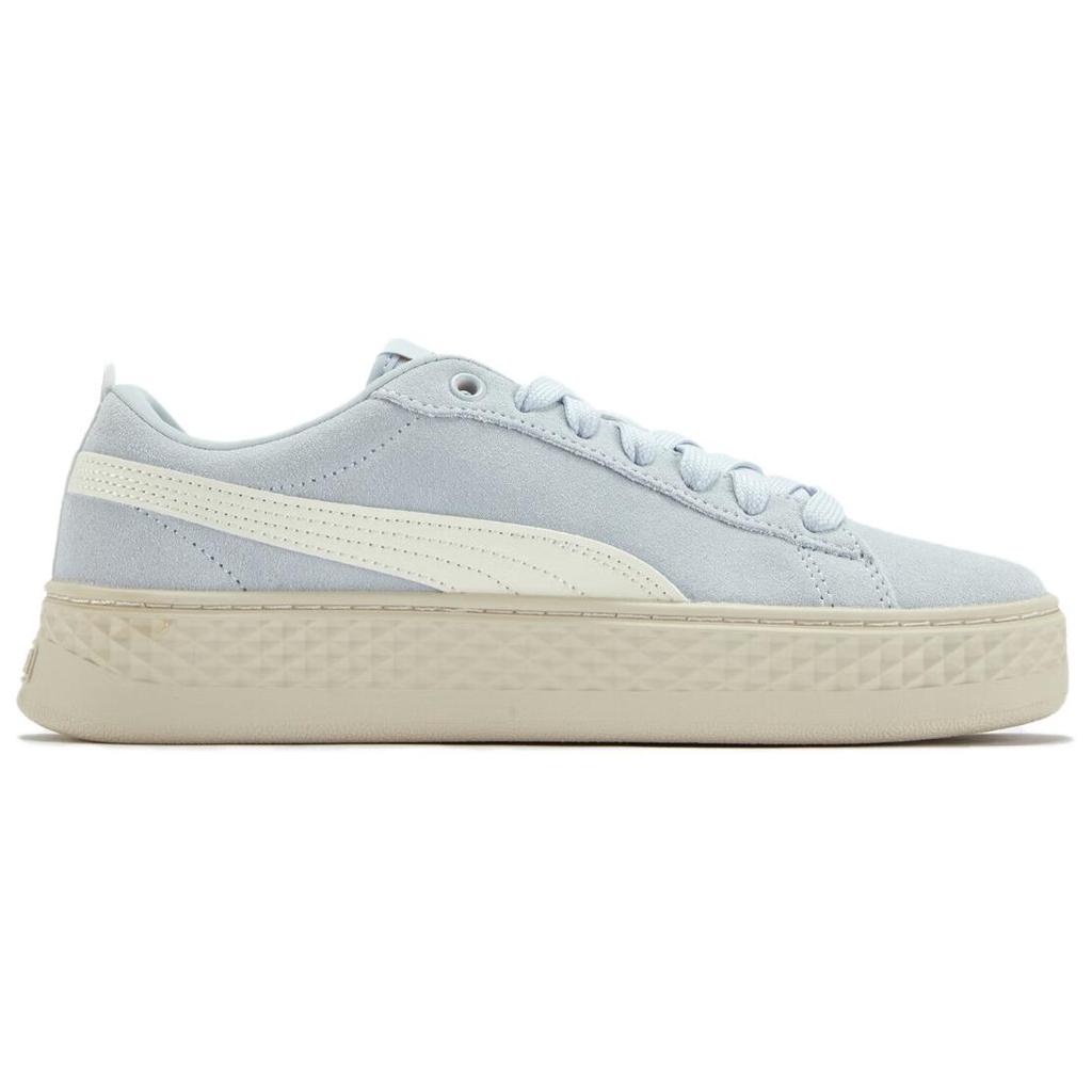 Puma Smash Platform Comfortable Versatile Durable Low-Top Sneakers Women Sneakers Blue White 366488-17