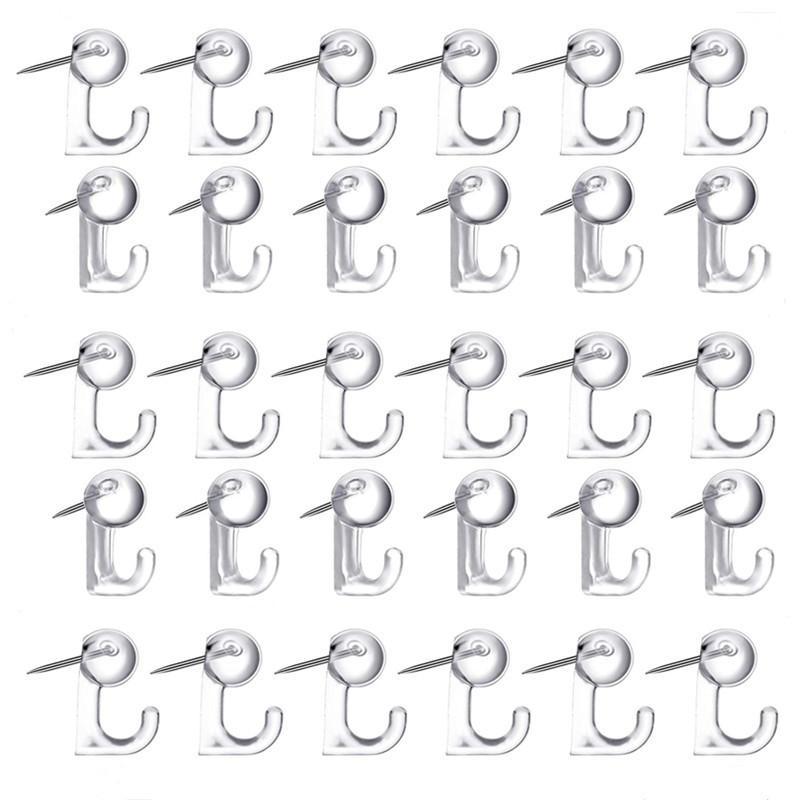 Push Pin Hooks 50PCS Damage-free Plastic Thumbtacks for Cork Board Photo Holding Office School Art Projects