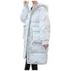 Women's Winter Fashion Long Over-The-Knee Hooded Thick Padded Jacket Coat