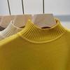 Turtleneck Solid Sweater Women Fashion New Stretch Tops Knitted Pullovers Long Sleeve Bottoming Knitted Simple Chic Clothes