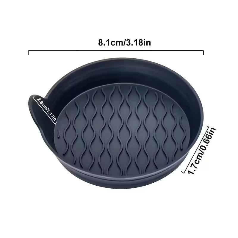 Car Silicone Cup Mat Leak Proof Car Water Cup Mat Circular Silicone Anti Slip Mat Heat-Resistant Car Interior Decoration
