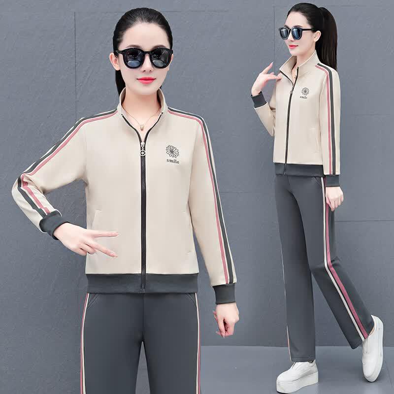 JOHLIN DREAM Women's Long Sleeve Jacket & Slim Fit Sports Pants Set
