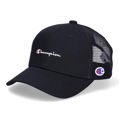 Champion Twill Logo Mesh Cap for Kids Cm (Black) 55.0