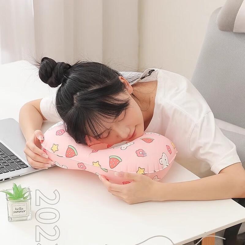 Inflatable U-shaped Travel Neck Pillow