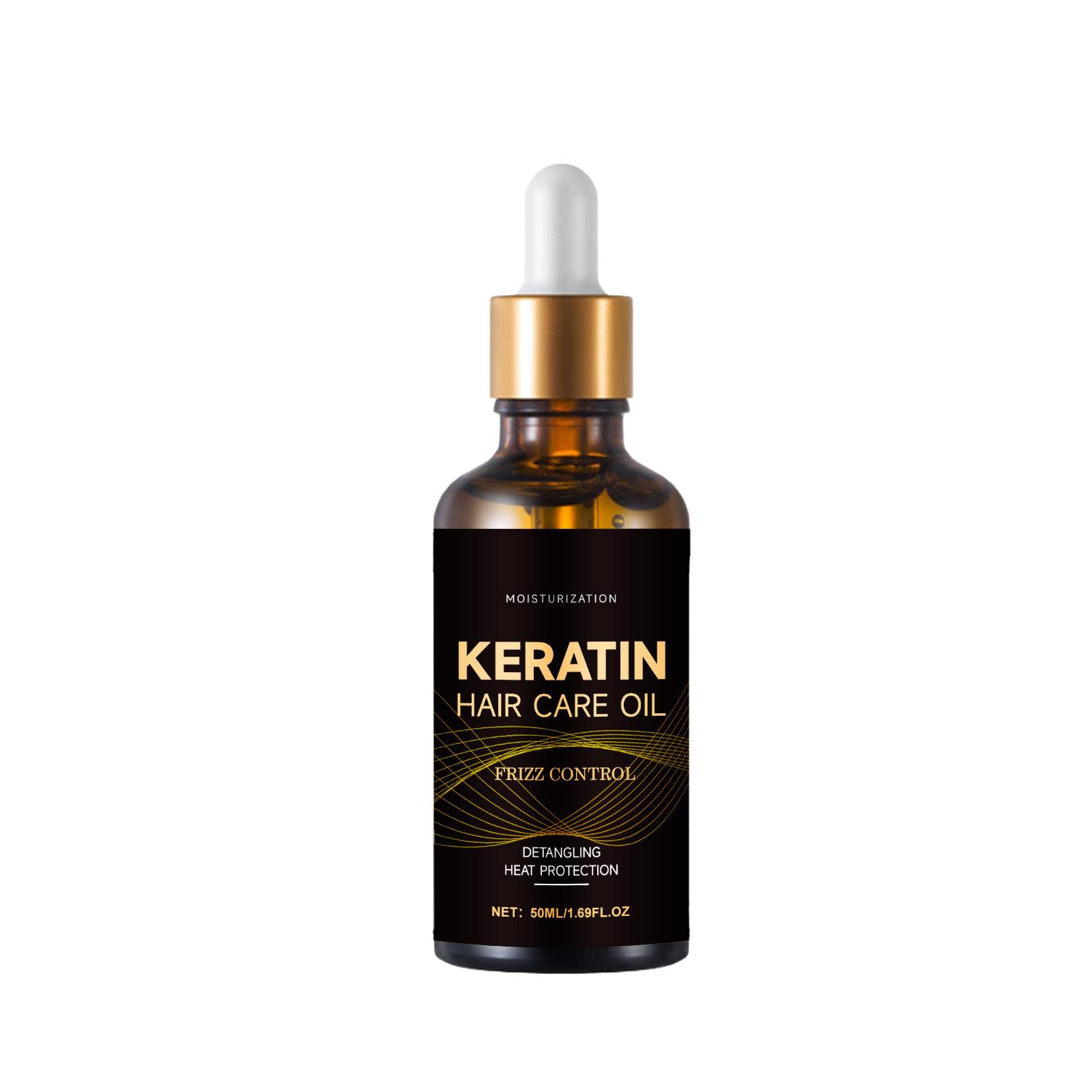 

Keratin Hair Oil 50ml, Nourishing Hair Oil, Keratin Hair Mask, Repairing Hair Oil білий