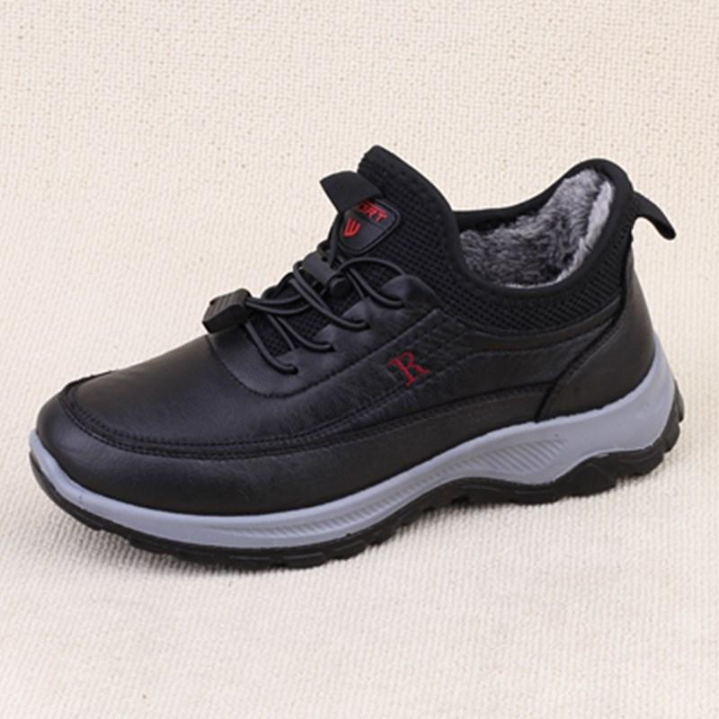 Winter New Women's Cotton Shoes Velvet Warm Middle-aged and Elderly Thick-soled Non-slip Waterproof Walking Shoes Snow Boots