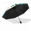 1pc Blue Roses Lace Automatic Cute Umbrella 8-Bone Design Compact Gear for Outdoor Travel, Perfect Holiday Gift Yy251230006