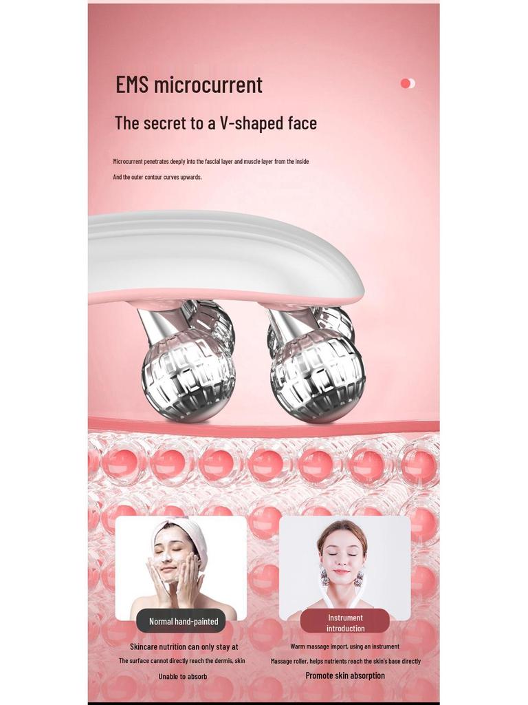 Microcurrent Roller Beauty Device for Facial Tightening & Lifting