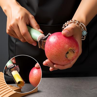 Obst- und Gemüseentkerner Edelstahl Kernausstecher Schnelles Samenentfernungs-Werkzeug für Birnen Paprika