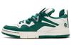 Wave Pro Synthetic Leather, Leather Abrasion Resistant Breathable Low Top Skateboard Shoes Men's Green White AECS001-2