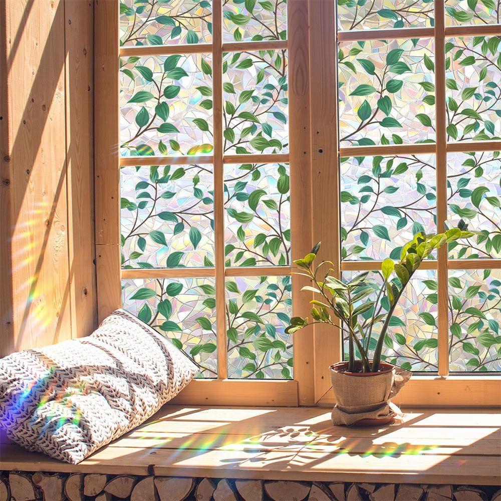 Pellicola Privacy Multicolore per Finestre Elettrostatica Fai da Te Accessori Raccogli Sole Adesivo per Vetro Ornamento Statico Adesivi Statici