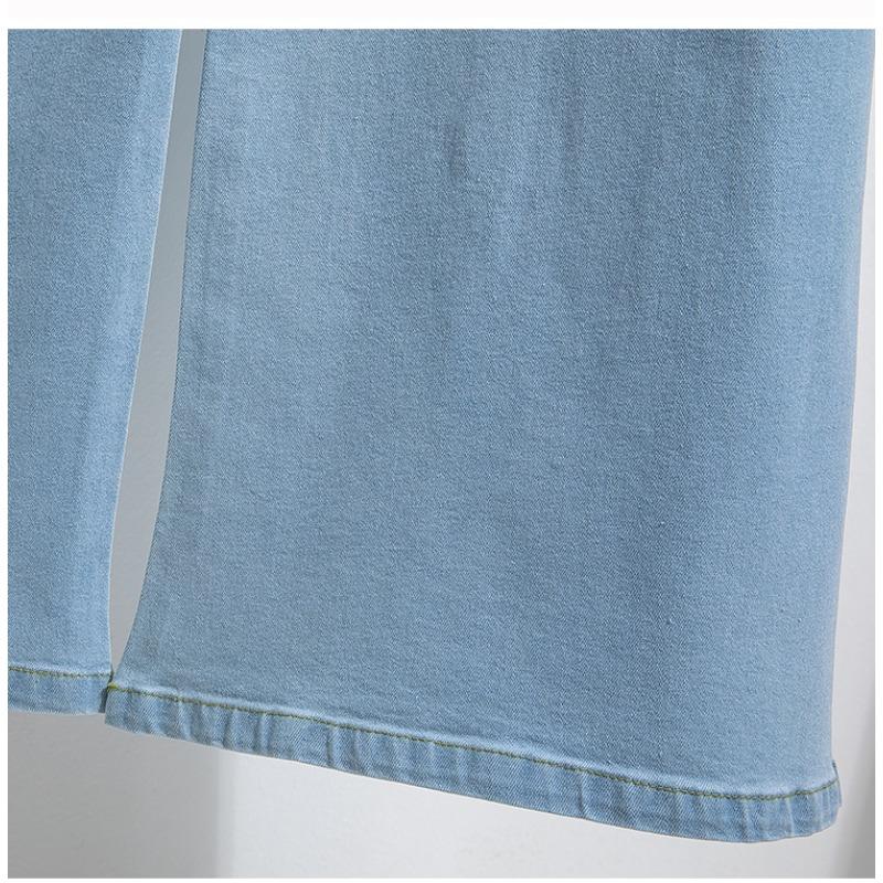 DIMANAF 2025 Autumn Plus Size Jeans New Women Blue Fashion Loose Pleated Vintage Pants