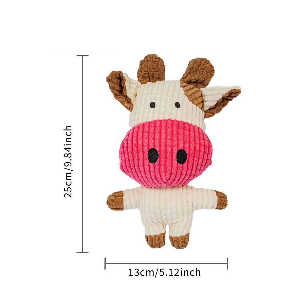 Pet Dog Squeaky Toys Animals Shapes Squeaky Plush Chew Toys for Small Medium Large Dogs