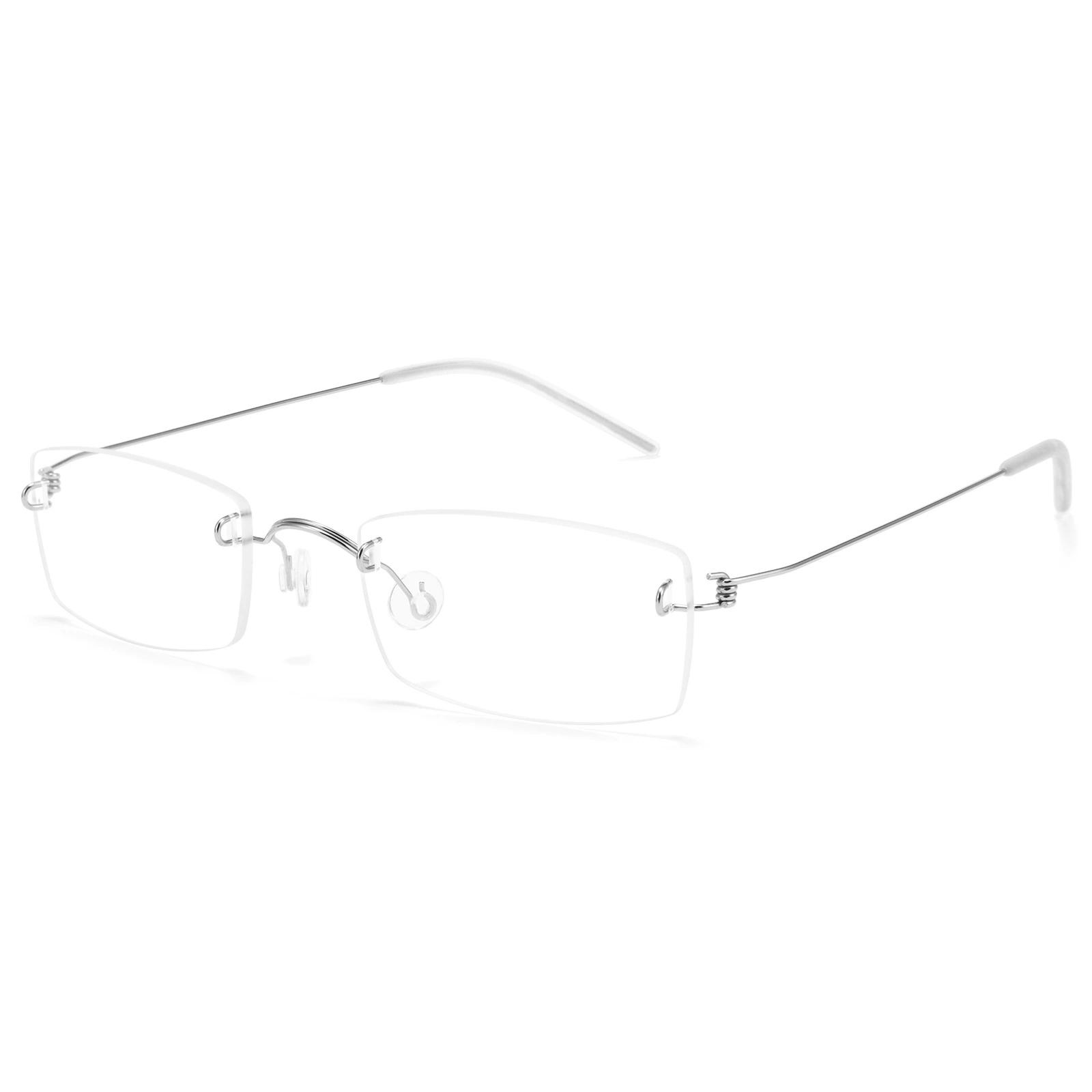 Women Rimless Optical Glasses Frame Titanium Customizable Comfortable Flexible Prescription Myopia Hyperopia Glasses Frame