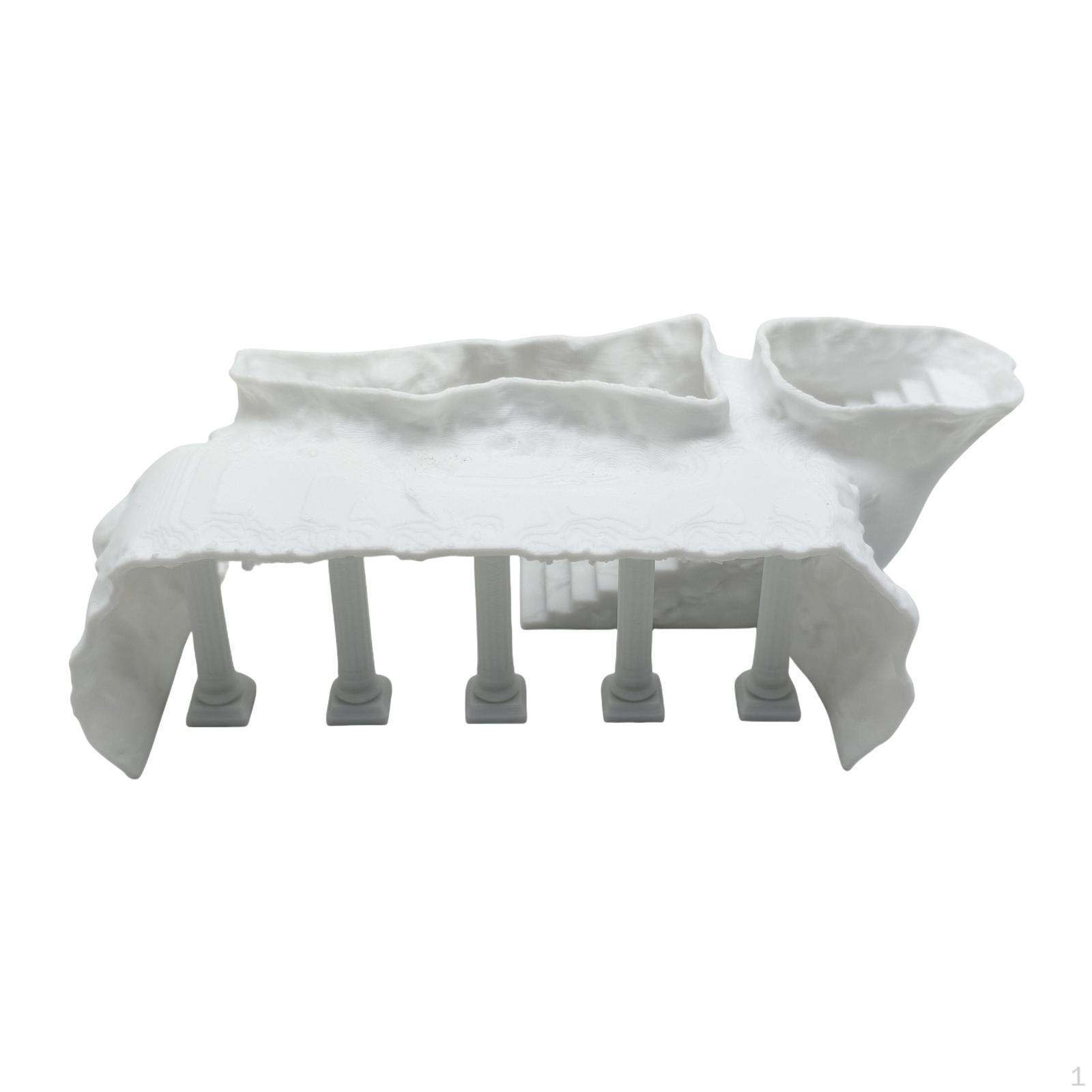 

Aquarium Roman Column Cave ,Fish Tank Accessories,Aquarium Decoration,Fish Hideout Decor for M White