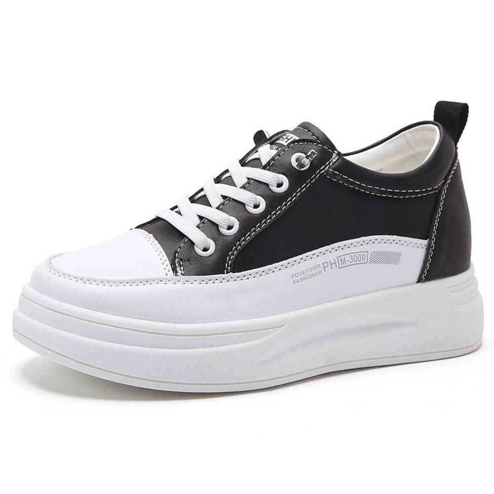Fashion Dark Nonslip High Platform Shoes Woman Oxford Black Heel Basketball Brand For Women Sneakers Sport Sneachers Character