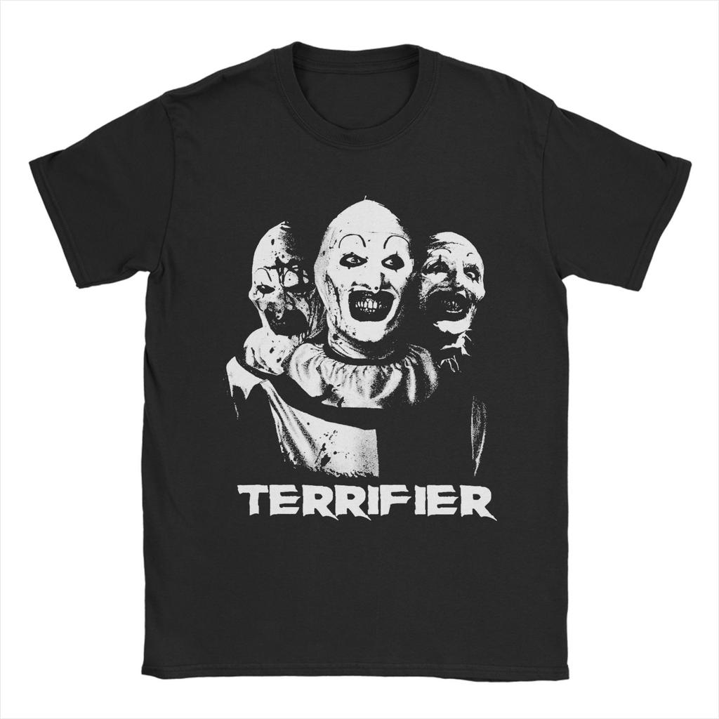 Terrifier Art The Clown T Shirt Men Women 100% Cotton Vintage T-Shirt Round Neck  Tees Short Sleeve Clothes Gift