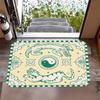 Chinese Style Tai Chi Dragon Tiger Carpet Mat Rug  Non-slip Entrance Doormat for Home DecorationLiving Room Bedroom Decoration