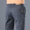 Men's Pure Cotton Classic Solid Color Casual Pants Business Stretch Slim Straight Brand Trousers Male