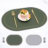 Owalny stół jadalny wysokiej klasy hotelowy skórzany zachodni podkładka pod talerz izolacja termiczna wodoodporna olejoodporna podkładka pod stół jadalny podkładka pod filiżankę herbaty