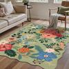 Retro Floral Living Room Carpet Large Area Light Luxury Bedroom Rug Thicken Plush Fashion Advanced Coffee Table Mats Alfombra 