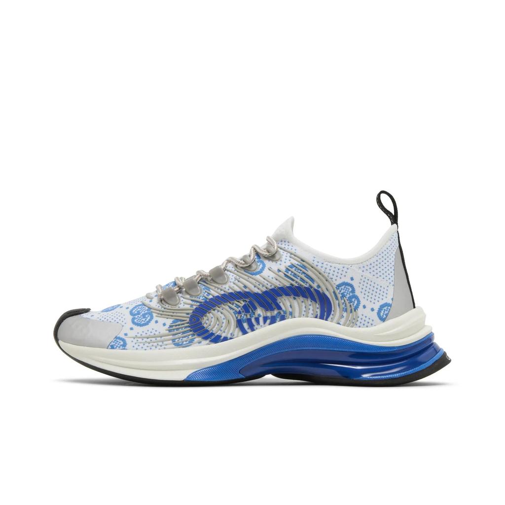 Gucci Womens Run Sneaker 'White Blue' (women's Sizes) White / Blue Casual Shoes 680903 USN10 8485