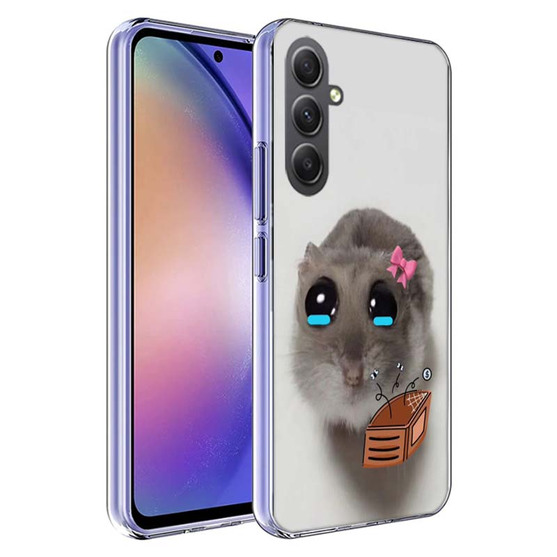 Funny Sad Hamster Meme Phone Case for Samsung A17 A37 A57 A07 A16 A26 A36 A56 A06 A02S A12 A22 A32 A52S A04S A14 A24 A34 A54 A03