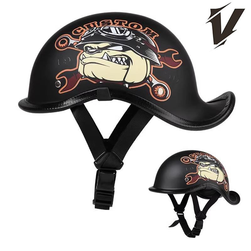 Retro Motorcycle Half Helmet Summer Half Face Unisex Helmet Motorbike Universal VintageHalf Helmet Motorcycle Helmet