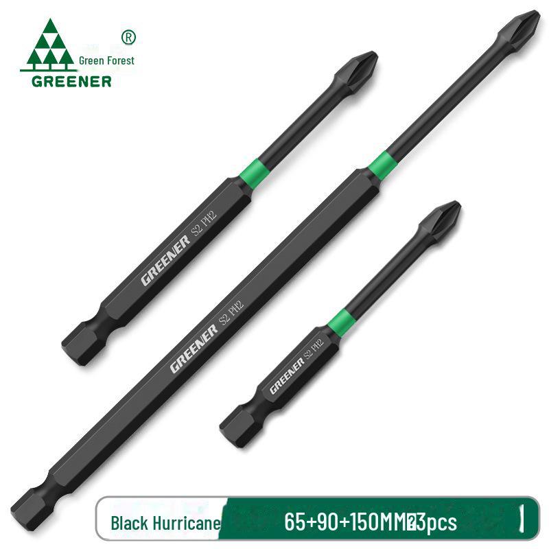 Green Forest High-Impact Magnetic Cross Hand Drill Set with German-Imported Screwdriver Bits