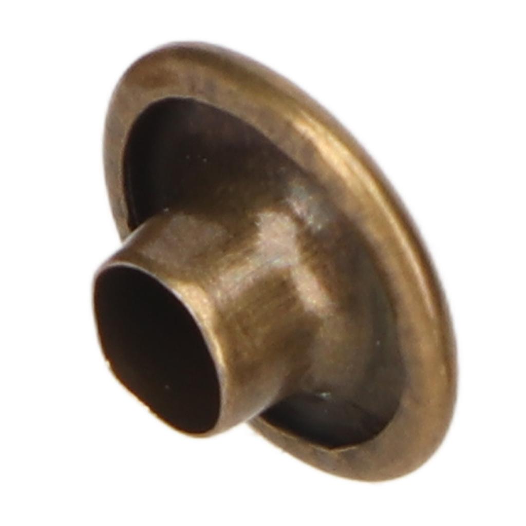 500 Sets Leather Rivets 8x8mm Electroplating Process High Hardness Iron   Double Sided Rivets for Hat Clothing