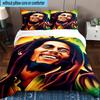 Bob Music Vibrant Art 3pcs Bedding,Including 1pc Duvet Cover And 2pcs Pillowcases Perfect for Christmas,Ideal for Bedroom, Dormitory