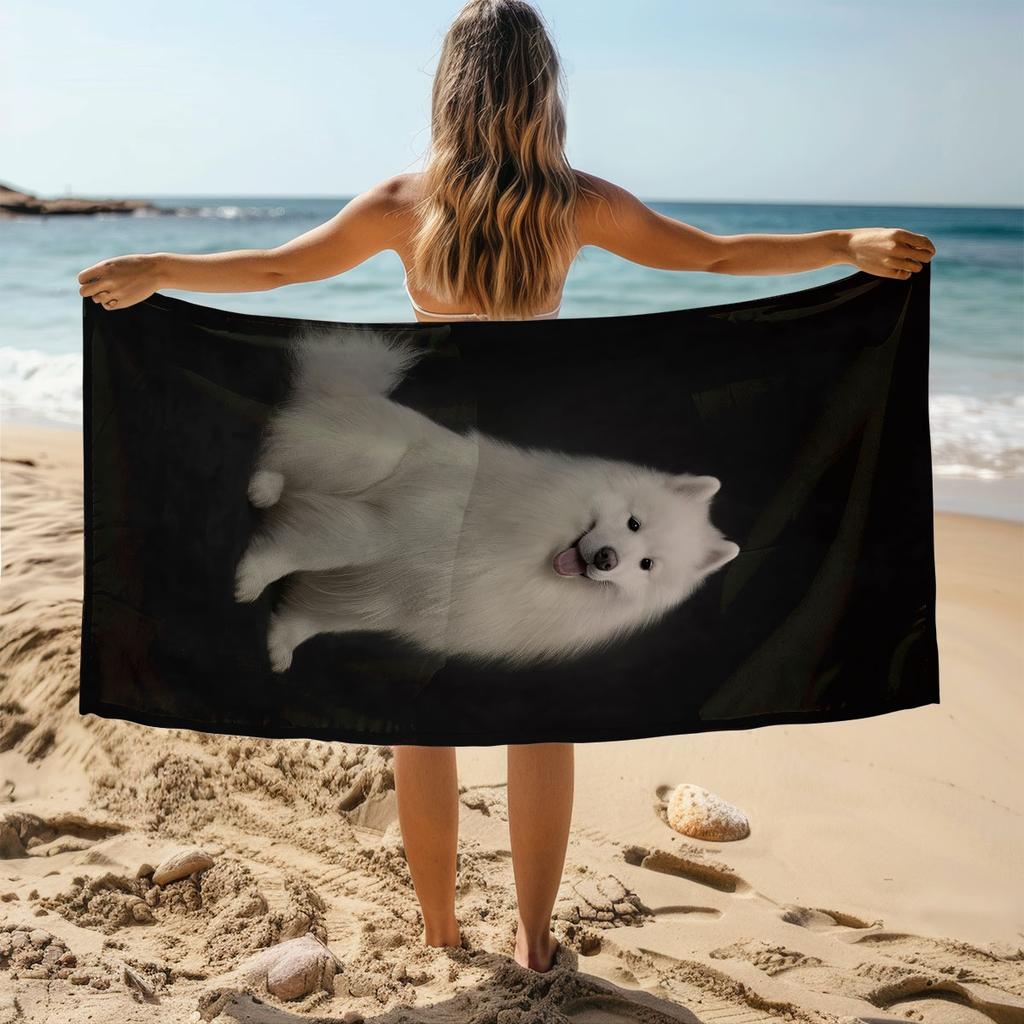 1 Stück Hund Print Handtuch Sport Schnelltrocknend Super Saugfähig Camping Handtuch Super Weich Leichtgewicht Fitnessstudio Schwimmen Yoga Strand Handtuch