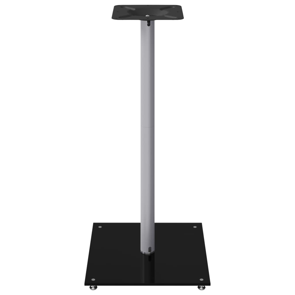 Vidaxl Speaker Stands, 2 Pcs, Black-Silver, Tempered Glass