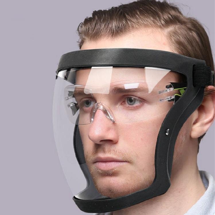 Anti-imma Plast Ansiktsskydd med Justerbart Band Helt Ansikte Genomskinligt Skydd Mask Cykling Vindtät Mask Lätt att Använda