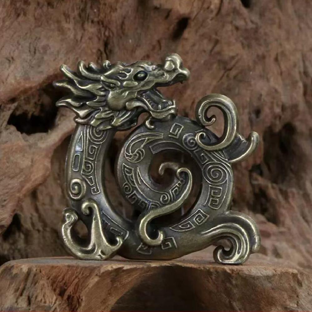 Lucky Feng Shui Chinese Dragon Creative Mini Retro Incense Holder Household Indoor Line Incense Burner Home Decor Craft