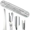 10-Piece Stainless Steel Pedicure Set: Dead Skin Fork, Double-headed Nail Cleaner, Foot Planer, Scraper, Ear Pick