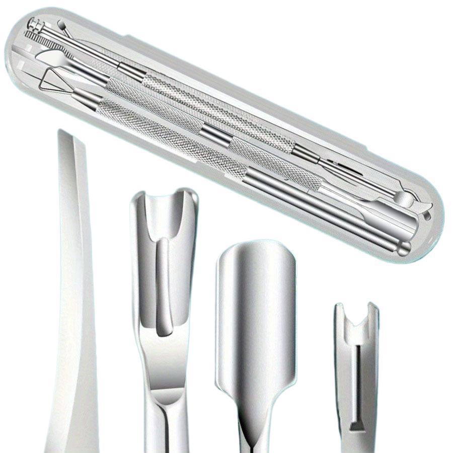 10-Piece Stainless Steel Pedicure Set: Dead Skin Fork, Double-headed Nail Cleaner, Foot Planer, Scraper, Ear Pick