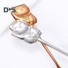 Stainless Steel Mirror Polished Spoon Ergonomic High Temperature Resistant Lucky Cat Tea Scoop Party Decor