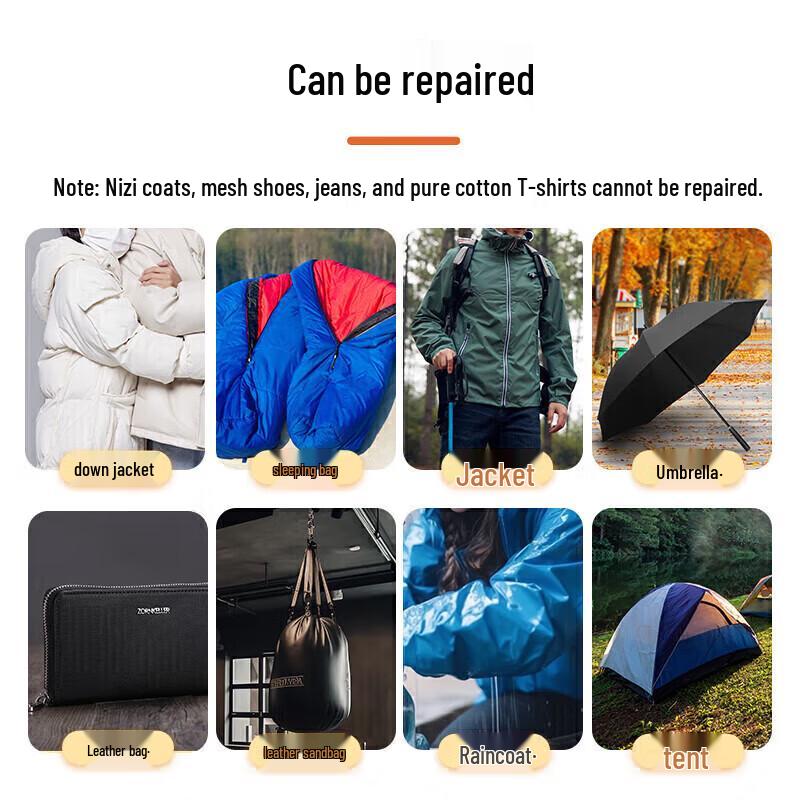 Självhäftande tyglappar för reparation utan sömnad