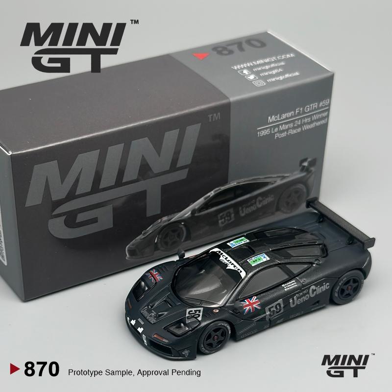 

MINIGT 870 McLaren F1 GTR #59 1995 Le Mans 24Hr Winner Post-Race Weathered 1:64 alloy car model