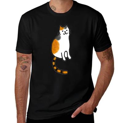 Smiling Calico Cat Tshirt Classic Graphic Short Sleeve Top