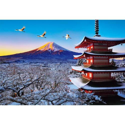 

[Made in Japan] Beverly 300 Piece Jigsaw Puzzle Fuji and Sengen Shrine with Dancing Cranes (26 x 38 cm) 300-114