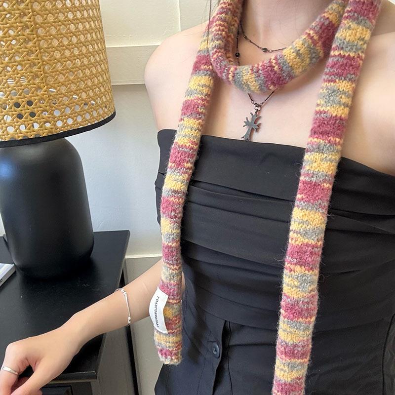 American Artistic Striped Sweet & Spicy Fashionable Women's Scarf for a Stylish Autumn & Winter Look