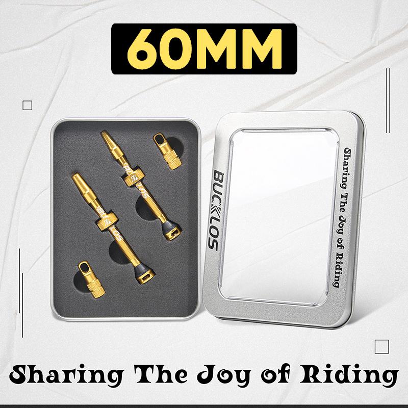 BUCKLOS 40/44/55/60/65/80/100mm Tubeless Valves Bike Aluminum Alloy Presta Nipples Removable Core Air Valve for Road MTB Bicycle 7