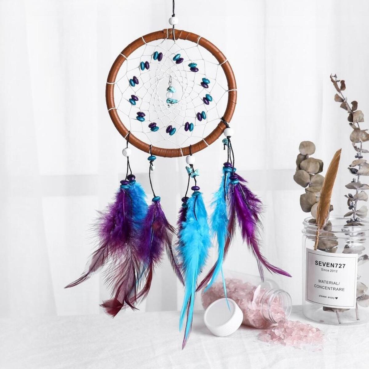 

Artisan Turquoise Dreamcatcher - Car Mirror Hanging & Wall Decor, Meaningful Gift Idea