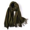 Pure Wool Scarf Winter Men and Women Senior Couple Grey Scarf Shawl Gift Boyfriend Birthday Gift