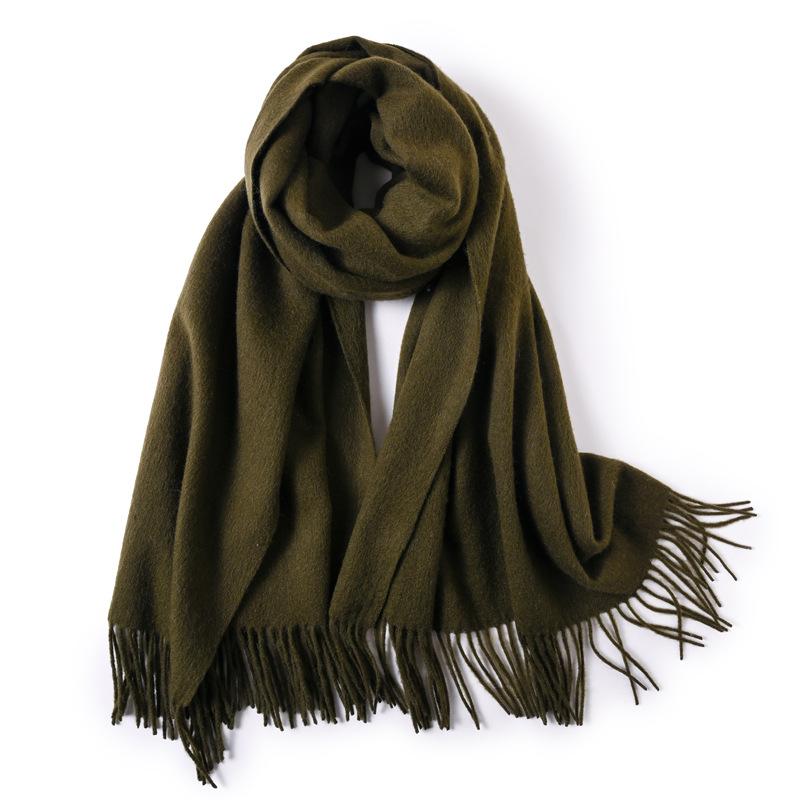 Pure Wool Scarf Winter Men and Women Senior Couple Grey Scarf Shawl Gift Boyfriend Birthday Gift