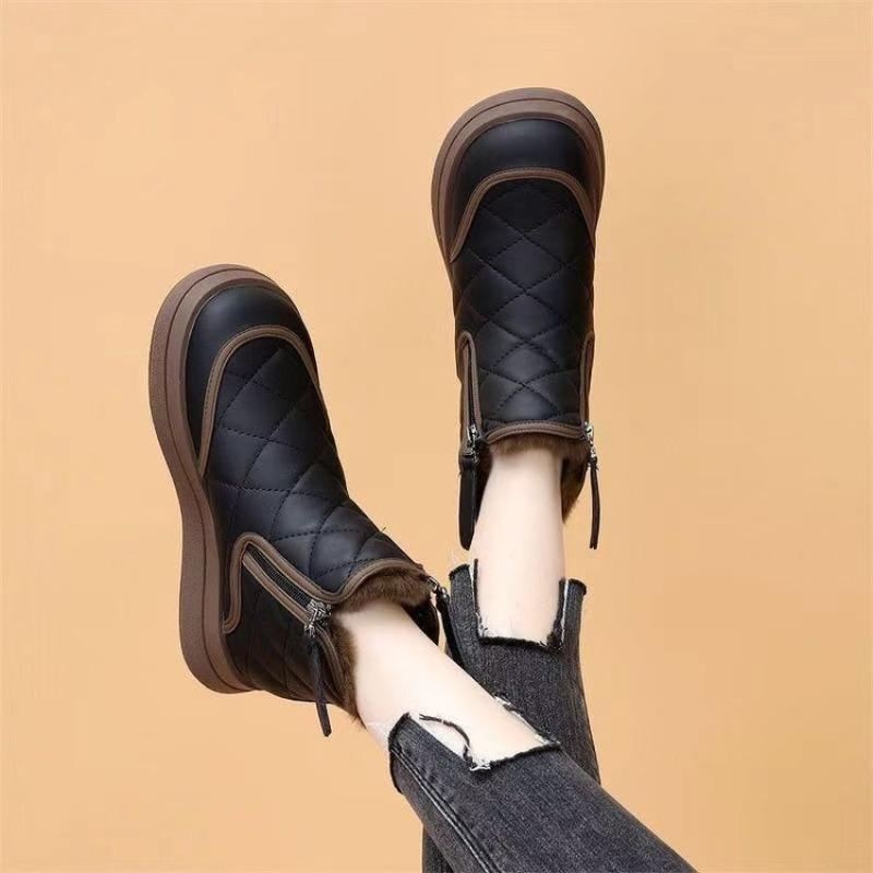 Snow boots women's new winter velvet thickened large cotton shoes non-slip warm short boots