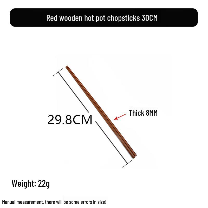 Anti-Slip Bamboo & Wooden Hotpot Chopsticks
