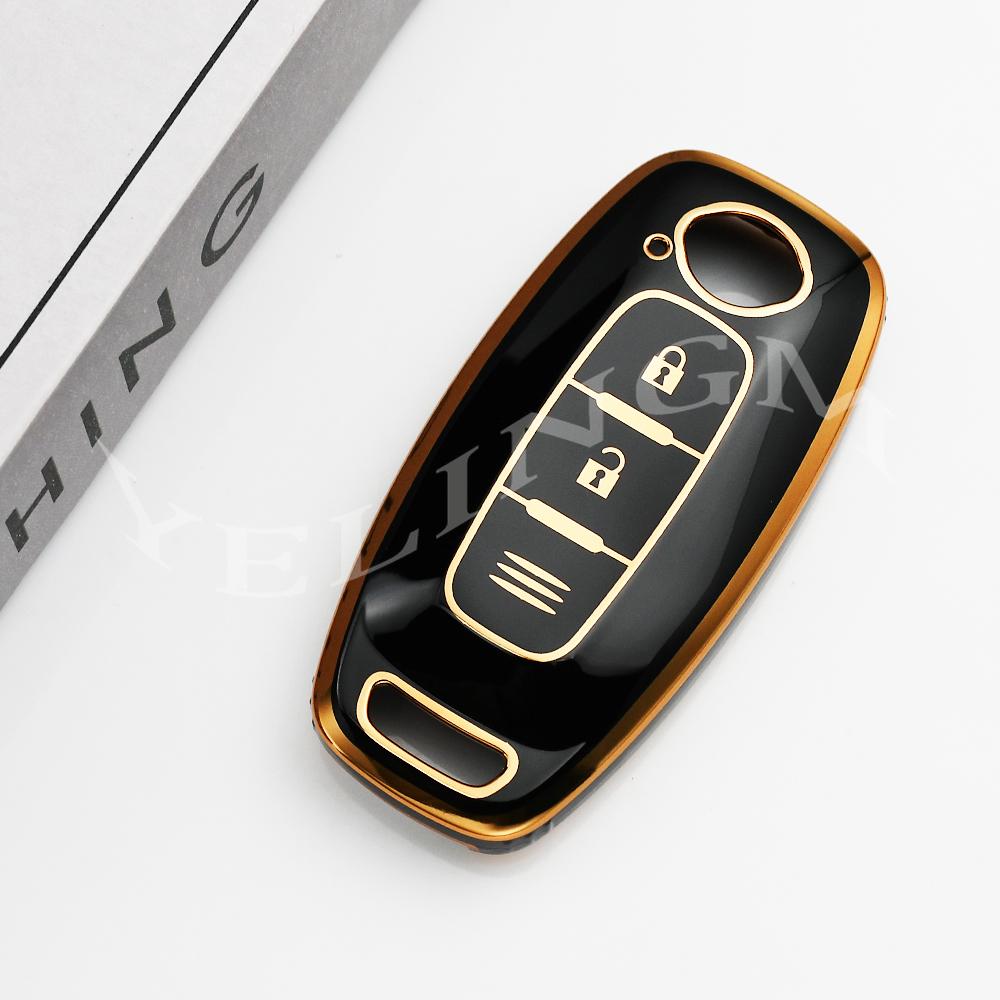 3 Buttons Car Remote Shell For Nissan X-Trail T33 Qashqai J12 Teana Altima Ariya Tpu Key Case Cover Holder Keychain